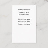 Trendy Stylish Modern Ladies Monogram 名刺 (裏面)