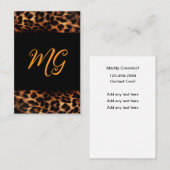 Trendy Stylish Modern Ladies Monogram  名刺 (正面/裏面)