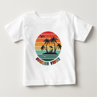 trendy "summer vibes" t-shirt ベビーTシャツ