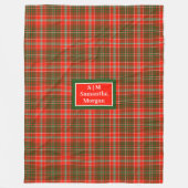 Trendy Tartan Blanket Personalized Christmas Gift フリースブランケット (正面)