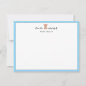 Trendy Teddy Bear Nursery Stationery Note Card 招待状 (正面)