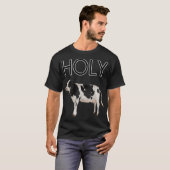Trendy Teez unise adult  Holy Cow T , Red, Small U Tシャツ (正面フル)