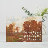 Trendy Thankful Grateful Blessed Autumn Landscape シーズンカード (スタンド正面)
