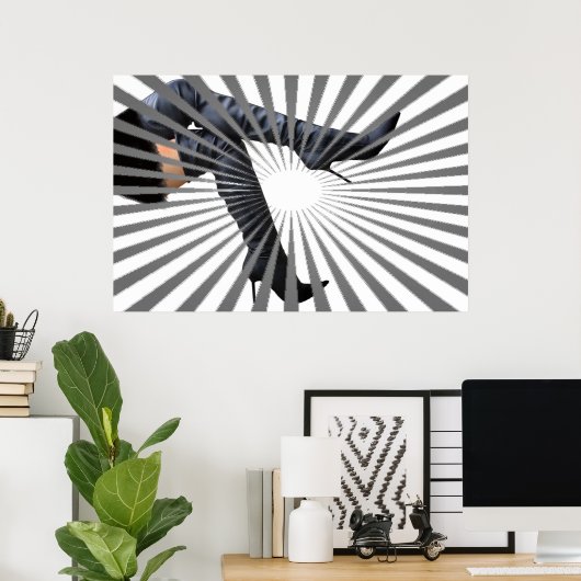 Trendy Thigh High Boot Art ポスター (ホームオフィス)