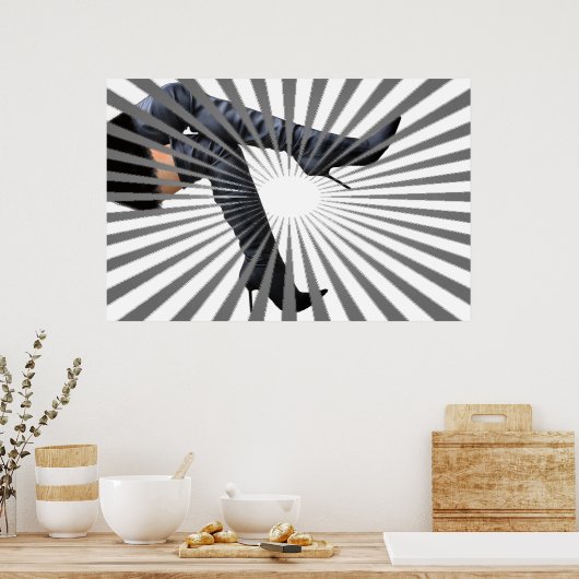 Trendy Thigh High Boot Art ポスター (キッチン)