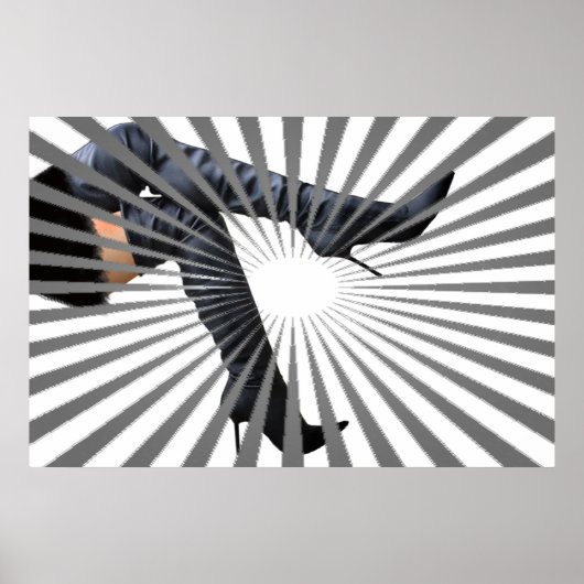 Trendy Thigh High Boot Art ポスター (正面)