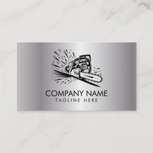 Trendy Tree Trimming & Arborist Services Silver    名刺 (正面)