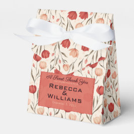 Trendy Tulip Reception Wedding Favor Boxes フェイバーボックス
