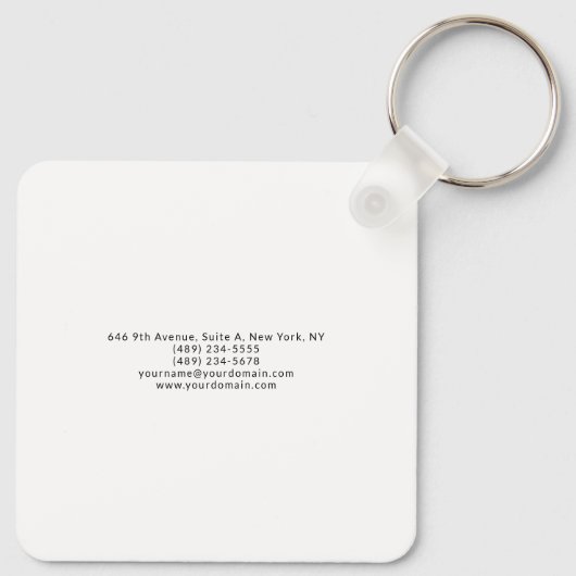 Trendy Unique Creative Minimalist Design キーホルダー (裏面)