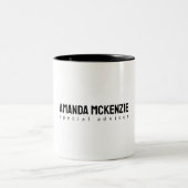 Trendy Unique Creative Minimalist Design ツートーンマグカップ (中央)