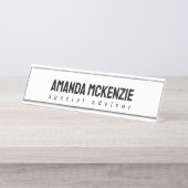 Trendy Unique Creative Minimalist Design デスクネームプレート (正面)