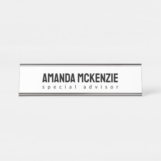 Trendy Unique Creative Minimalist Design デスクネームプレート (正面)