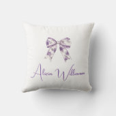 Trendy unique Cute Purple Personalized   クッション (裏面)