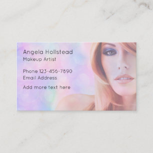 Trendy Unique Makeup Artist Business Cards 名刺