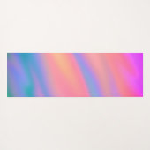 Trendy Unique Pink Blue green abstract waves ヨガマット (裏面(横))