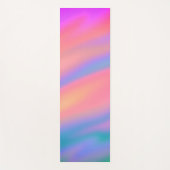 Trendy Unique Pink Blue green abstract waves ヨガマット (正面)