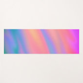 Trendy Unique Pink Blue green abstract waves ヨガマット (正面(横))