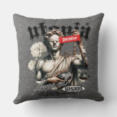 Trendy Urban Graffiti Throw Pillow クッション (裏面)