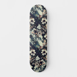 Trendy Urban Street Art Inspired Floral Skateboard スケートボード