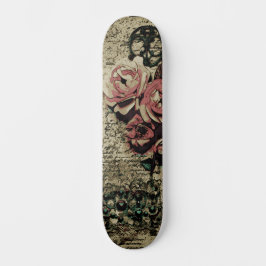 Trendy Urban Street Art Inspired Floral Skateboard スケートボード