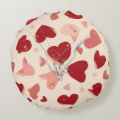 Trendy Valentine Day Round Pillow ラウンドクッション (裏面)