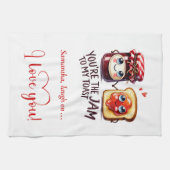 Trendy Valentine Funny Food Kitchen Towel キッチンタオル (横)