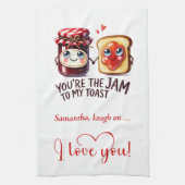 Trendy Valentine Funny Food Kitchen Towel キッチンタオル (縦)