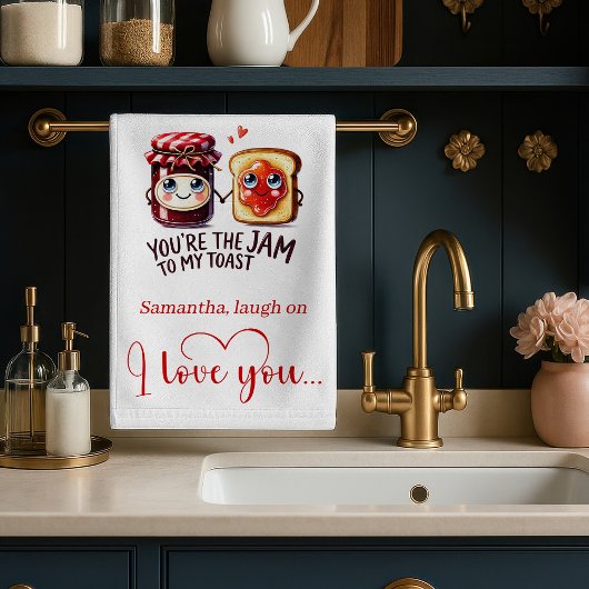 Trendy Valentine Funny Food Kitchen Towel キッチンタオル