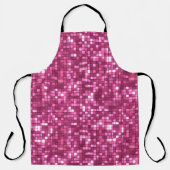Trendy Valentine Hot Pink Disco Style Square エプロン (正面)