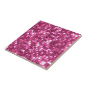 Trendy Valentine Hot Pink Disco Style Square タイル (側面)