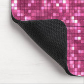 Trendy Valentine Hot Pink Disco Style Square マウスパッド (コーナー)