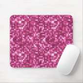 Trendy Valentine Hot Pink Disco Style Square マウスパッド (マウス)
