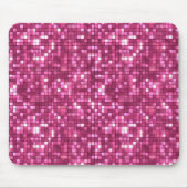 Trendy Valentine Hot Pink Disco Style Square マウスパッド (正面)