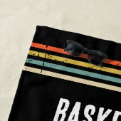 Trendy Vintage Personalized Basketball Black       ビーチタオル (インサイチュ)