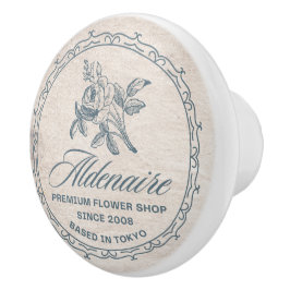 Trendy vintage premium flower shop grunge kraft    セラミックノブ