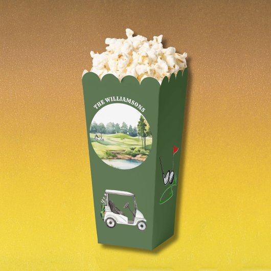 *Trendy Watercolor Golf Oriented Course Cart フェイバーボックス