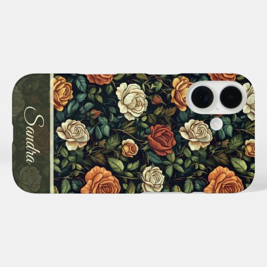 Trendy Wedding Gift Rose Floral Custom Case-Mate iPhoneケース (裏面 (横))