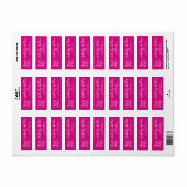 Trendy Whimsical Pink Cheers to 50 Years Birthday ラベル (フルシート)