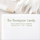 Trendy White Simple Chic Styled Typography Script ラベル (インサイチュ)