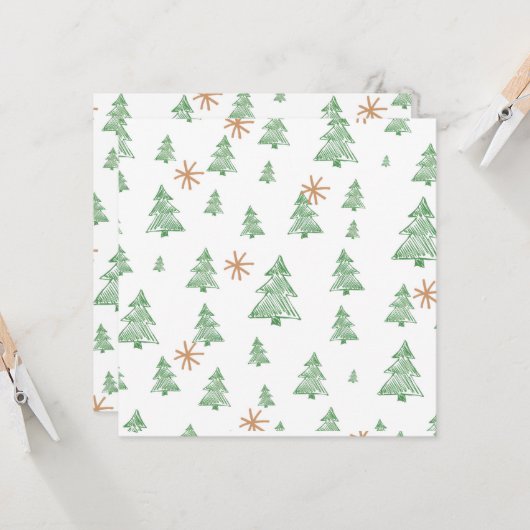 Trendy Winter Unique Christmas Tree Stars (正面/裏面インサイチュ)