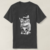 Trendy Witch Kitten Halloween Animals T-Shirt Tシャツ (デザイン正面)