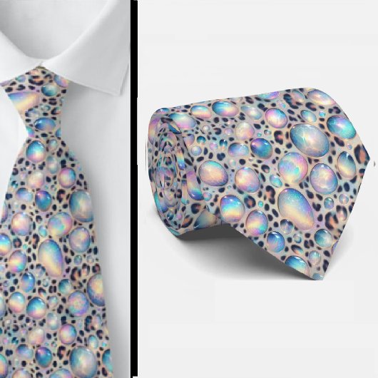 Trendy Women's Tie | Opal Leopard Print Necktie ネクタイ