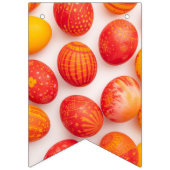 Trendy Yellow & Orange Easter Eggs Pattern Paper P バンティングフラッグ (第3の旗)