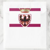 Trentino (イタリア)の旗 長方形シール (バッグ)