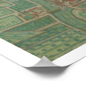 Trentoの地図, 'Civitates Orbis Terrarum'からの'by ポスター (角)