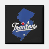 Trenton New Jersey Nj Map  マグネット (正面)