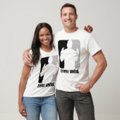 Trenz Unltd。 -黒い及び灰色のロゴ白いT Tシャツ (ユニセックス)