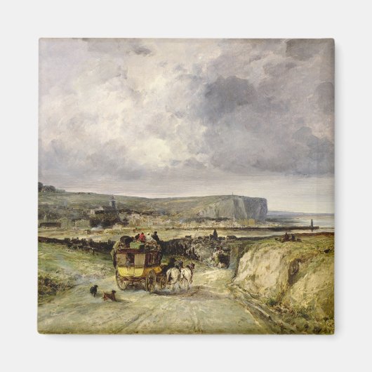 TreportでのStagecoachの到着， 1878 マグネット (正面)