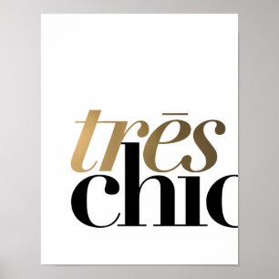 TRES CHIC 11x14インチ  タイポグラフィポスター ポスター