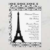 Tres Paris Rehersal Diner (白) 招待状 (正面/裏面)